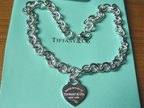 Tiffany heart necklace and bracelet set Clearance